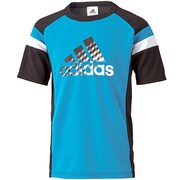 F89837 [adidasbrave CL ショートスリーブ Tシャツ 半袖 DDZ29 キッズ J150 ソーラーブルーS14]