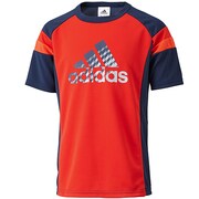 F89838 [adidasbrave CL ショートスリーブ Tシャツ 半袖 DDZ29 キッズ J150 ライトスカーレット]