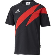 F89901 [adidasflash CL ショートスリーブ Tシャツ 半袖 DDZ37 キッズ J160 ブラック/メタリックシルバー]