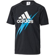 F89904 [adidasflash climalite（クライマライト） ショートスリーブ Tシャツ 半袖 DDZ38 キッズ J110 ブラック]