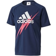F89906 [adidasflash climalite（クライマライト） ショートスリーブ Tシャツ 半袖 DDZ38 キッズ J160 カレッジネイビー]