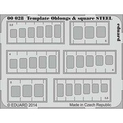 EDU00028 [スチール製テンプレート 正方形&長方形]