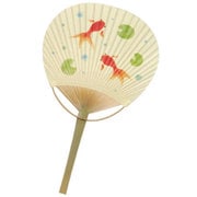 竹団扇 [丸型竹うちわ 琥珀金魚]
