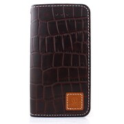 I5A06-14A278-19 [DESIGNSKIN Premium Croco for iPhone5/5s Dark Brown]