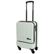 スーツケース フロントオープン 旅行日数目安:1~2泊 35L TSAロック搭載 機内持ち込み可 ホワイトカーボン SK-0685-48