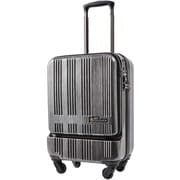 スーツケース フロントオープン 旅行日数目安:1~2泊 35L TSAロック搭載 機内持ち込み可 ブラウンヘアライン SK-0685-48