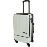 スーツケース フロントオープン 旅行日数目安:2~3泊 52L/58L(拡張時) TSAロック搭載 ホワイトカーボン SK-0685-57