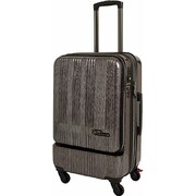 スーツケース フロントオープン 旅行日数目安:2~3泊 52L/58L(拡張時) TSAロック搭載 ブラウンヘアライン SK-0685-57