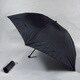 001221554-無地 黒 ポリエステル軽量60cm 3段ミニ傘 121ｇ 無地 黒