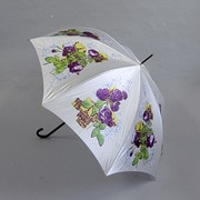 ナイロンサテンプリント60cm ジャンプ傘滑り止め付手元 グレー [001400034-4000 グレー]