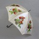 001400034-4000 ベージュ ナイロンサテンプリント60cm ジャンプ傘滑り止め付手元 ベージュ