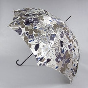 ナイロンサテンプリント60cm ジャンプ傘滑り止め付手元 黒 [001400634-4008 黒]