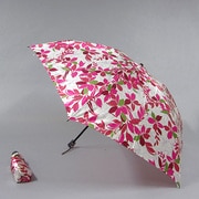 ナイロンサテンプリント55cm 3段ミニ傘 ピンク [001400654-4006 ピンク]