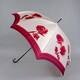001401736-4017 ピンク ナイロンサテンプリント60cm ジャンプ傘滑り止め付手元 ピンク