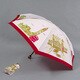 001402056-4020 ピンク ポリエステル街並みプリント55cm 3段ミニ傘 ピンク