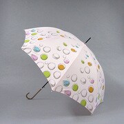 ポリエステル マカロン柄 60cm ジャンプ傘 ピンク [001402336-4023 ピンク]