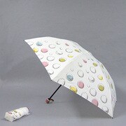 ポリエステル マカロン柄 55cm 3段ミニ傘 オフ [001402356-4023 オフ]