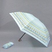 ポリエステル ケーキ柄 55cm 3段ミニ傘 ブルー [001402356-4025 ブルー]