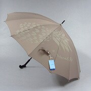 ポリエステル パイナップル柄55cm ジャンプ傘 16本骨 ベージュ [001404234-ベージュ]