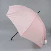ポリエステル軽量生地 60cm ジャンプ 防風傘 無地 ピンク [001405034-無地 ピンク]