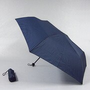 ポリエステル軽量生地 55cm 3段ミニ傘 無地 紺 [001405054-無地 紺]