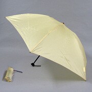 ポリエステル軽量傘 55cm 3段ミニ傘 108ｇ 無地 イエロー [001421554-無地 イエロー]