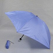ポリエステル軽量傘 55cm 3段ミニ傘 108ｇ 無地 パープル [001421554-無地 パープル]