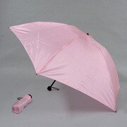 ポリエステル軽量傘 55cm 3段ミニ傘 108ｇ 無地 ピンク [001421554-無地 ピンク]