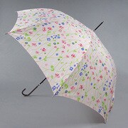 ポリエステル 花プリント 60cm ジャンプ傘 ピンク [001430334-4303 ピンク]