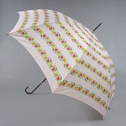 ポリエステル 花プリント 60cm ジャンプ傘 ピンク [001430334-4304 ピンク]
