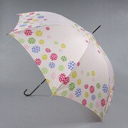 ポリエステル 花プリント 60cm ジャンプ傘 ピンク [001430334-4305 ピンク]