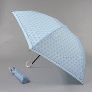 ポリエステル パンチング 55cm 3段ミニ傘 ブルー [001431054-4310 ブルー]