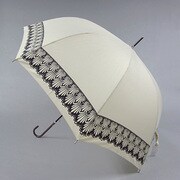 ポリエステル 裾レース 60cm ジャンプ傘 ベージュ [001431234-4312 ベージュ]