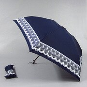 ポリエステル 裾レース 55cm 3段ミニ傘 紺 [001431254-4312 紺]