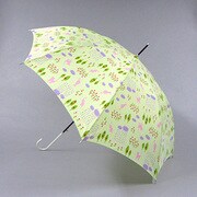 ポリエステル 森の猫 60cm ジャンプ傘 グリーン [001431736-4317 グリーン]