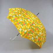 ポリエステル お花畑 60cm ジャンプ傘 オレンジ [001431736-4318 オレンジ]