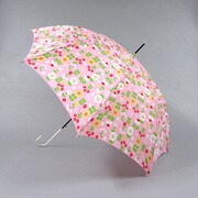 ポリエステル お花畑 60cm ジャンプ傘 ピンク [001431736-4318 ピンク]