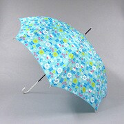 ポリエステル お花畑 60cm ジャンプ傘 ブルー [001431736-4318 ブルー]