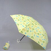 ポリエステル 森の猫 55cm 3段ミニ傘 イエロー [001431756-4317 イエロー]