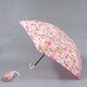 001431756-4318 ピンク ポリエステル お花畑 55cm 3段ミニ傘 ピンク