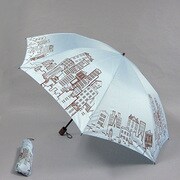 ポリエステルサテン タウン 58cm 2段折り傘 ブルー [001432046-4320 ブルー]