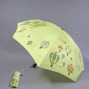 ポリエステルサテン 気球 58cm 2段折り傘 グリーン [001432146-4321 グリーン]