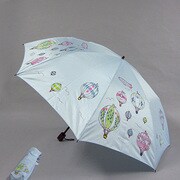 ポリエステルサテン 気球 58cm 2段折り傘 ブルー [001432146-4321 ブルー]