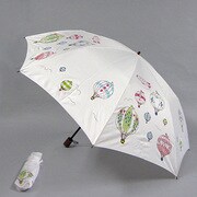 ポリエステルサテン 気球 58cm 2段折り傘 ベージュ [001432146-4321 ベージュ]