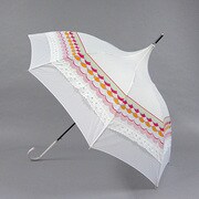 ポリエステル ボーダー柄 58cm ジャンプ傘 パゴダ オフ [001432866-4329 オフ]