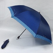 フェミオ・ヴァレンティノ ストライプ柄 60cm 2段折傘 紺 [001781046-7810 紺]