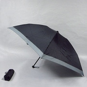 フェミオ・ヴァレンティノ ストライプ柄 60cm 3段ミニ傘 黒 [001781056-7810 黒]