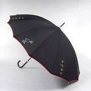 ポリエステル スヌーピー 55cm 16本骨 黒 [001b41124 黒]