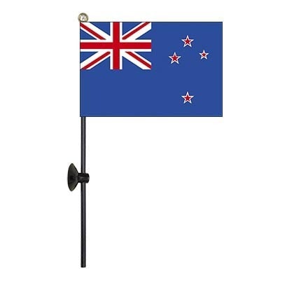 国旗 ニュージーランド ミニフラッグ 105x157 スエード ポール吸盤付