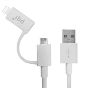 Lightningケーブル アイ・ケーブル デュプラグ90 ホワイト 6PCG-008R0009A